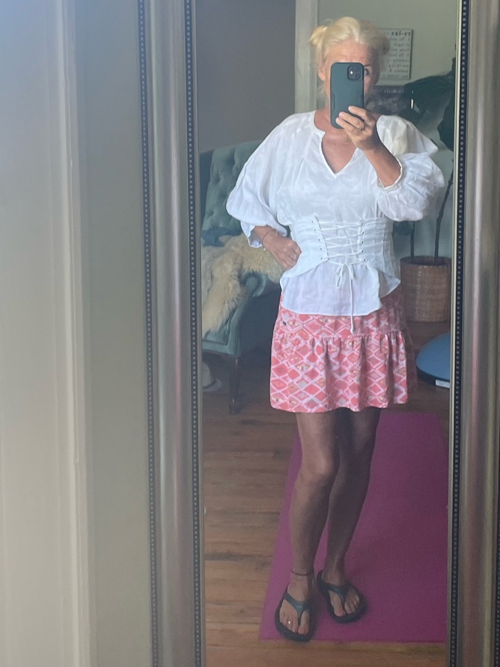White Lace-Up Waist Blouse (Pirate shirt)